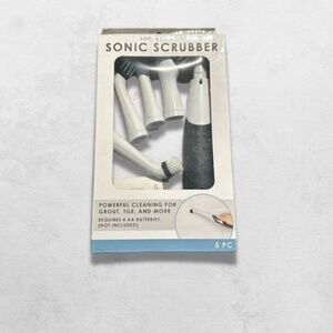 NWT Sophisti-Clean Sonic Scrubber Four Precision Brush Heads Black & White OS